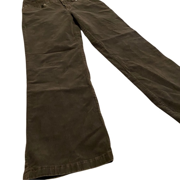 Hathaway Chocolate Brown Corduroy Wide Leg Pants Y2K Grunge size 8 flare relaxed - Picture 3 of 7
